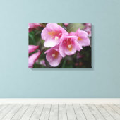 Beautiful Pink Floral Canvas Print Leinwanddruck (Insitu (Holzboden))