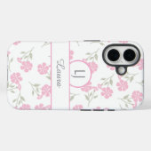 Beautiful Pink Floral Personalized Case-Mate iPhone Hülle (Rückseite (Horizontal))