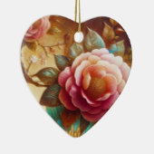 Beautiful Pink Flowers on a Valentines Day Tree Keramik Ornament (Rechts)