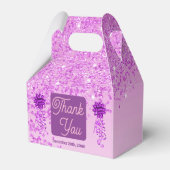 Beautiful Pink Glitter Ribbon 20th Birthday Geschenkschachtel (Rückseite)