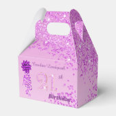 Beautiful Pink Glitter Ribbon 21st Birthday Geschenkschachtel (Vorderseite)