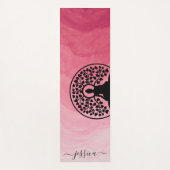 Beautiful Pink Ombre Buddha Tree Individuelle Name Yogamatte (Vorderseite)