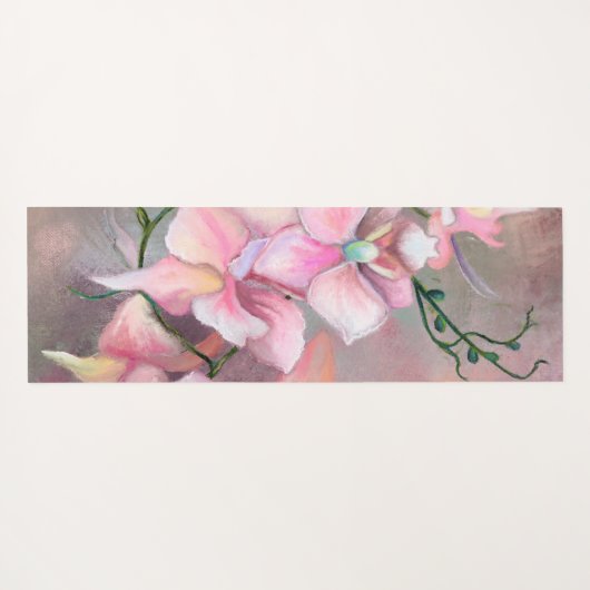 Beautiful Pink Orchid Blume Yoga Mat Yogamatte (Rückseite (Horizontal))