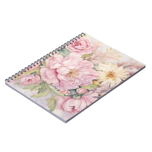 Beautiful pink peonies notizblock (Linke Seite)