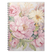 Beautiful pink peonies notizblock (Vorderseite)