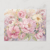 Beautiful pink peonies postkarte (Vorderseite)