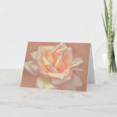 Beautiful Pink Rose Blume Kunst-Karte Karte (Vorderseite)
