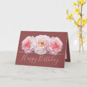 Beautiful Pink Rose Hübsche Blumenbouquet Geburtst Karte (Gelbe Blume)