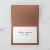 Beautiful Pink Rose Hübsche Blumenbouquet Geburtst Karte (Innenseite)