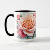 Beautiful Pink Roses Luxury Modern Collection Tasse (Links)