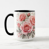 Beautiful Pink Roses Luxury Popular Collection Tasse (Links)