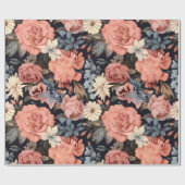 Beautiful Pink Vintag Blues Geschenkpapier (Flach)