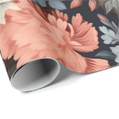 Beautiful Pink Vintag Blues Geschenkpapier (Rolleneckpunkt)