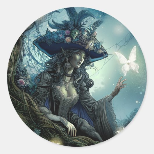 Beautiful Pirate Fairy - Round Sticker (Vorderseite)