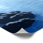 Beautiful Place Blue Lagoon Island Reisen Poster (Ecke)