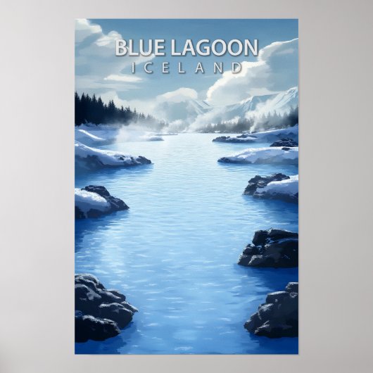 Beautiful Place Blue Lagoon Island Reisen Poster (Vorne)