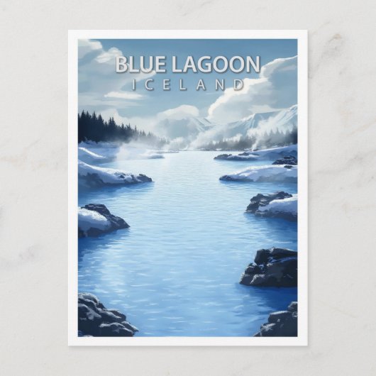 Beautiful Place Blue Lagoon Island Reisen Postkarte (Vorderseite)