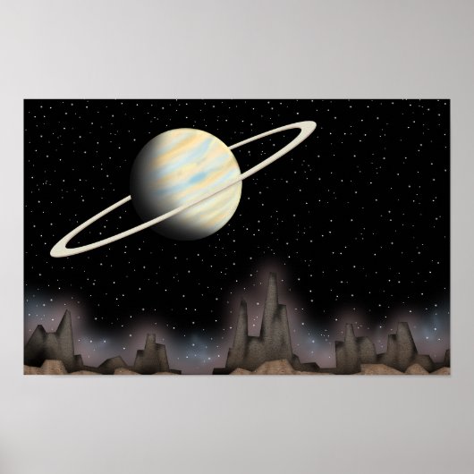 Beautiful planet standing in outer space. poster (Vorne)