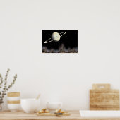 Beautiful planet standing in outer space. poster (Küche)