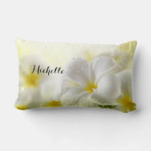 Beautiful Plumeria Blume Custom Lumbar Kissen (Rückseite)