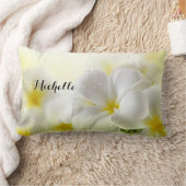 Beautiful Plumeria Blume Custom Lumbar Kissen (Decke)