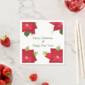 Beautiful Poinsettia Blume Custom Christmas Serviette (Beispiel)