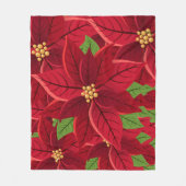 Beautiful Poinsettia Fleece Blanket (Vorderseite)