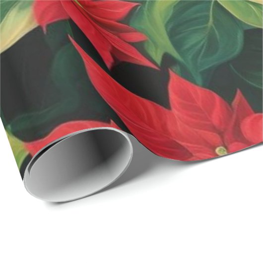 Beautiful Poinsettia Geschenkpapier (Rolleneckpunkt)