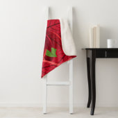 Beautiful Poinsettia Sherpa Blanket Sherpadecke (Beispiel)