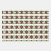 Beautiful Poinsettia Weihnachten Geschenkpapier Set (Vorderseite)
