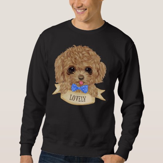 Beautiful Poodle Dog Sweatshirt (Vorderseite)
