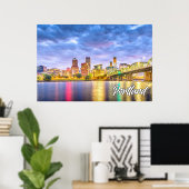 Beautiful Portland, Oregon, USA Poster (Heimbüro)