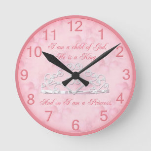 Beautiful Princess Clock Runde Wanduhr
