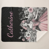 beautiful princess queen birthday Sherpa Blanket Sherpadecke (Vorderseite (Horizontal))