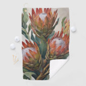 Beautiful Protea Blume aus Südafrika Golfhandtuch (Insitu)