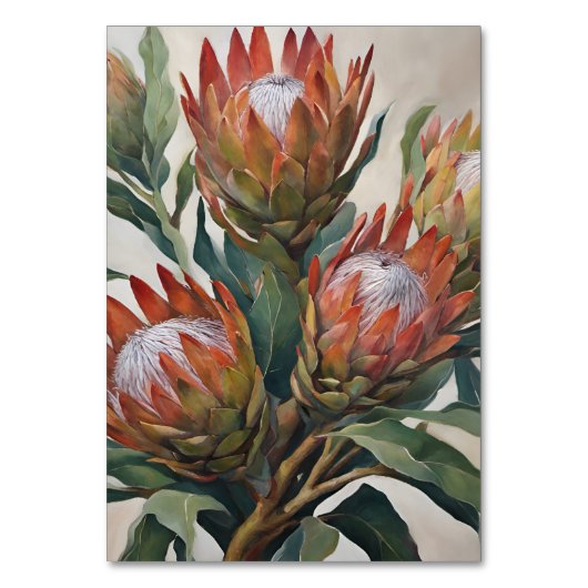 Beautiful Protea Blume aus Südafrika Tischnummer (Vorderseite)