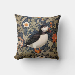 Beautiful Puffin William Morris Inspiriert Kissen