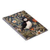 Beautiful Puffin William Morris Inspiriert Notizblock (Rechte Seite)