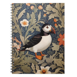 Beautiful Puffin William Morris Inspiriert Notizblock