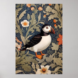 Beautiful Puffin William Morris Inspiriert Poster