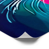 Beautiful Puma Portrait colorful Poster (Ecke)