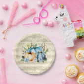 Beautiful Pumpkin Blue Erntedank Watercolor Pappteller (Party)