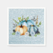 Beautiful Pumpkin Blue Erntedank Watercolor Serviette (Vorderseite)