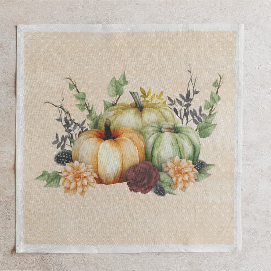 Beautiful Pumpkin Fall Erntedank Wasserfarbe Serviette