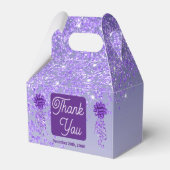 Beautiful Purple Glitter Ribbon 20th Birthday Geschenkschachtel (Rückseite)