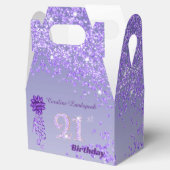 Beautiful Purple Glitter Ribbon 21st Birthday Geschenkschachtel (Geöffnet)