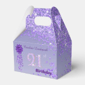 Beautiful Purple Glitter Ribbon 21st Birthday Geschenkschachtel (Vorderseite)