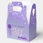 Beautiful Purple Glitter Ribbon 30th Birthday Geschenkschachtel (Geöffnet)