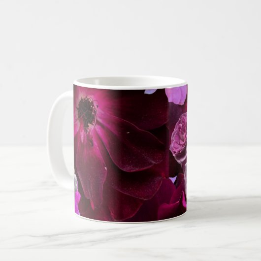 Beautiful Purple Rose Collage Kaffeetasse (Vorderseite Links)