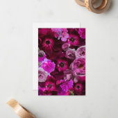 Beautiful Purple Rose Collage Mitteilungskarte (Vorderseite/Rückseite Beispiel)